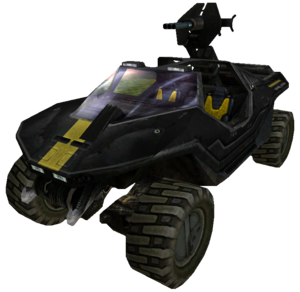 A view of the M12A1 Rocket Warthog in Halo: Combat Evolved multiplayer.