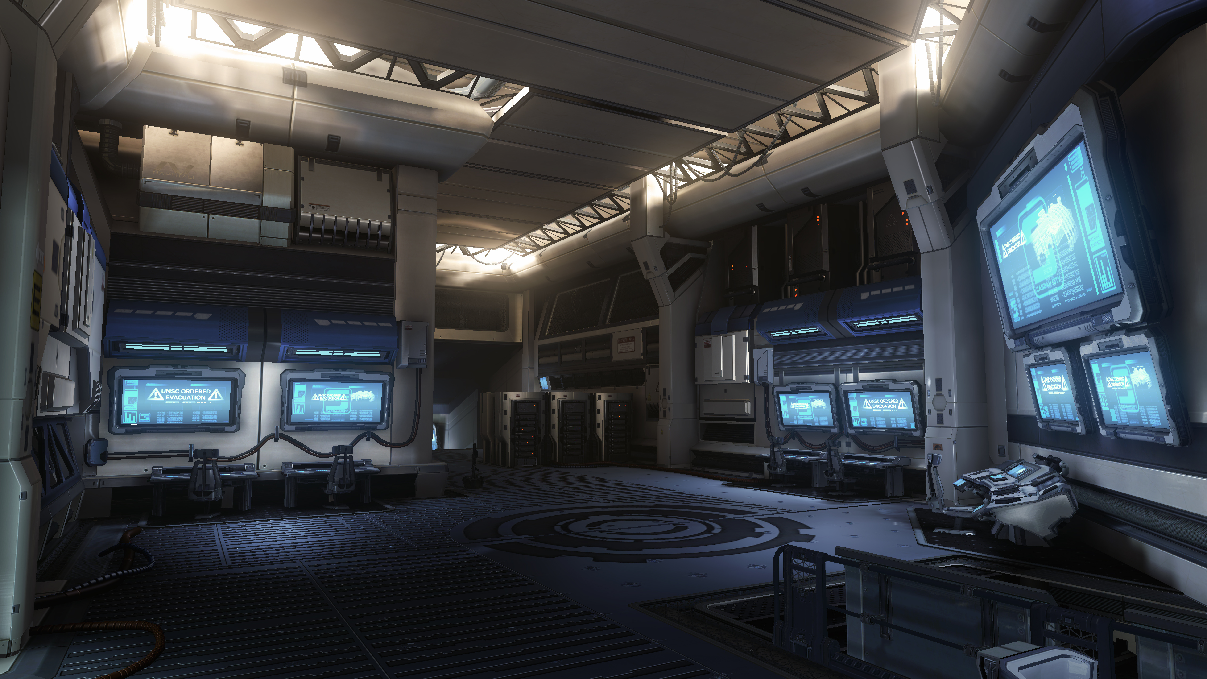 Sci fi gaming. Хало ангар. Halo UNSC Infinity Капитанский мостик. Halo станция. Halo интерьер.
