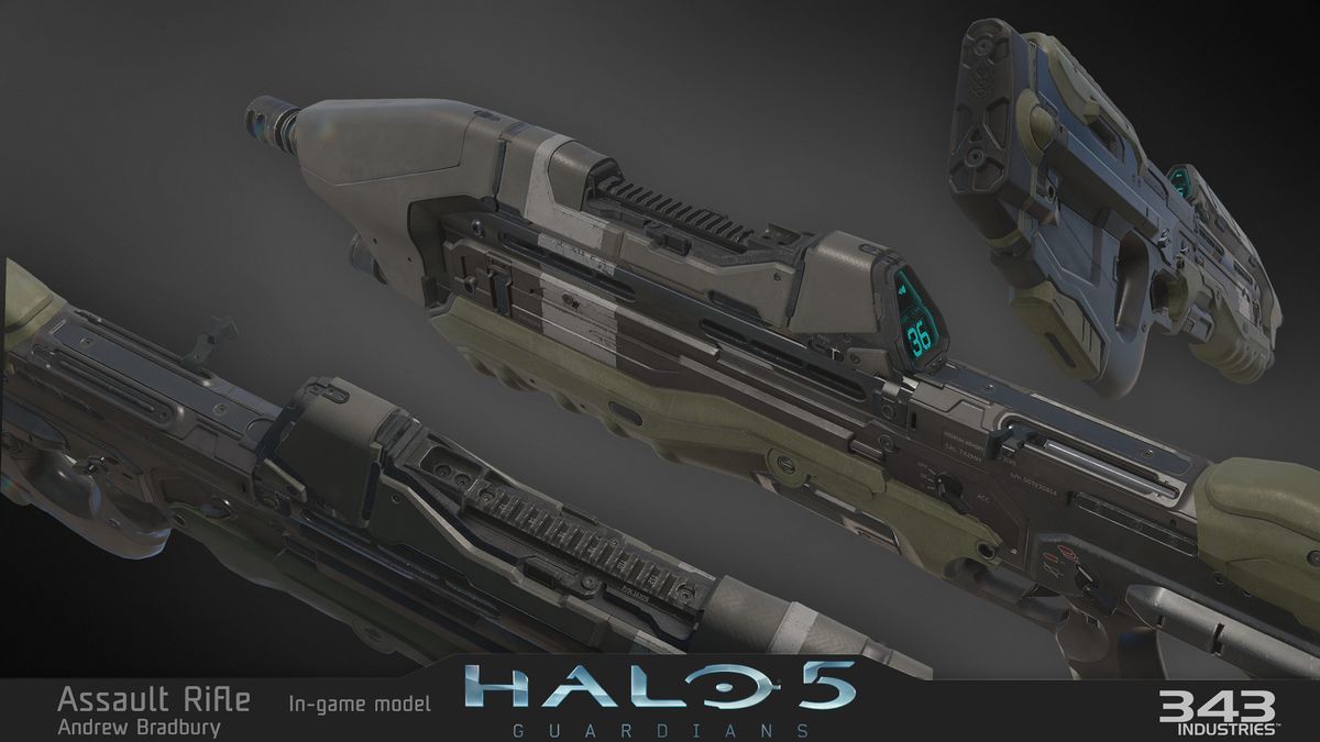 This concept art shows how assault rifle looks without its upper shell ...